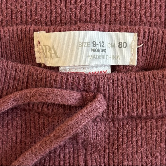 ZARA Matching Knit Set 9-12 months Pants and Top - Picture 3 of 8